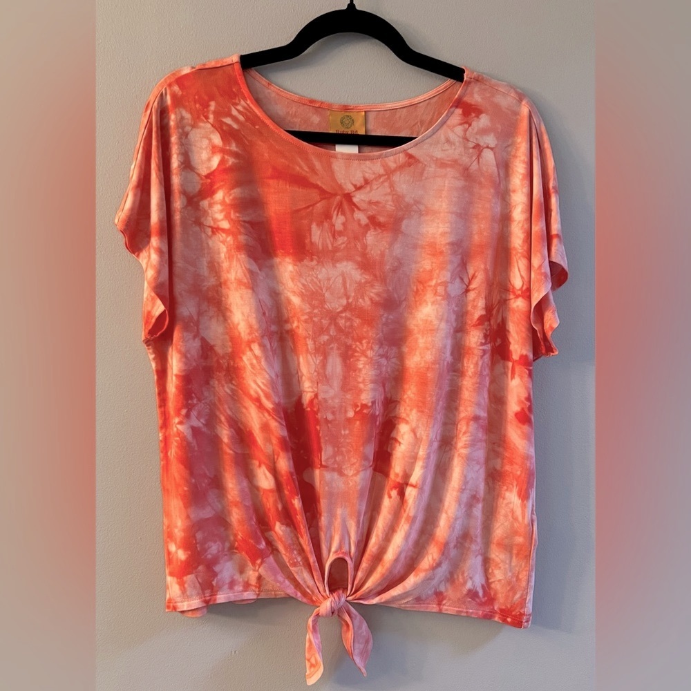 Ruby Rd. Coral short sleeve with front tie